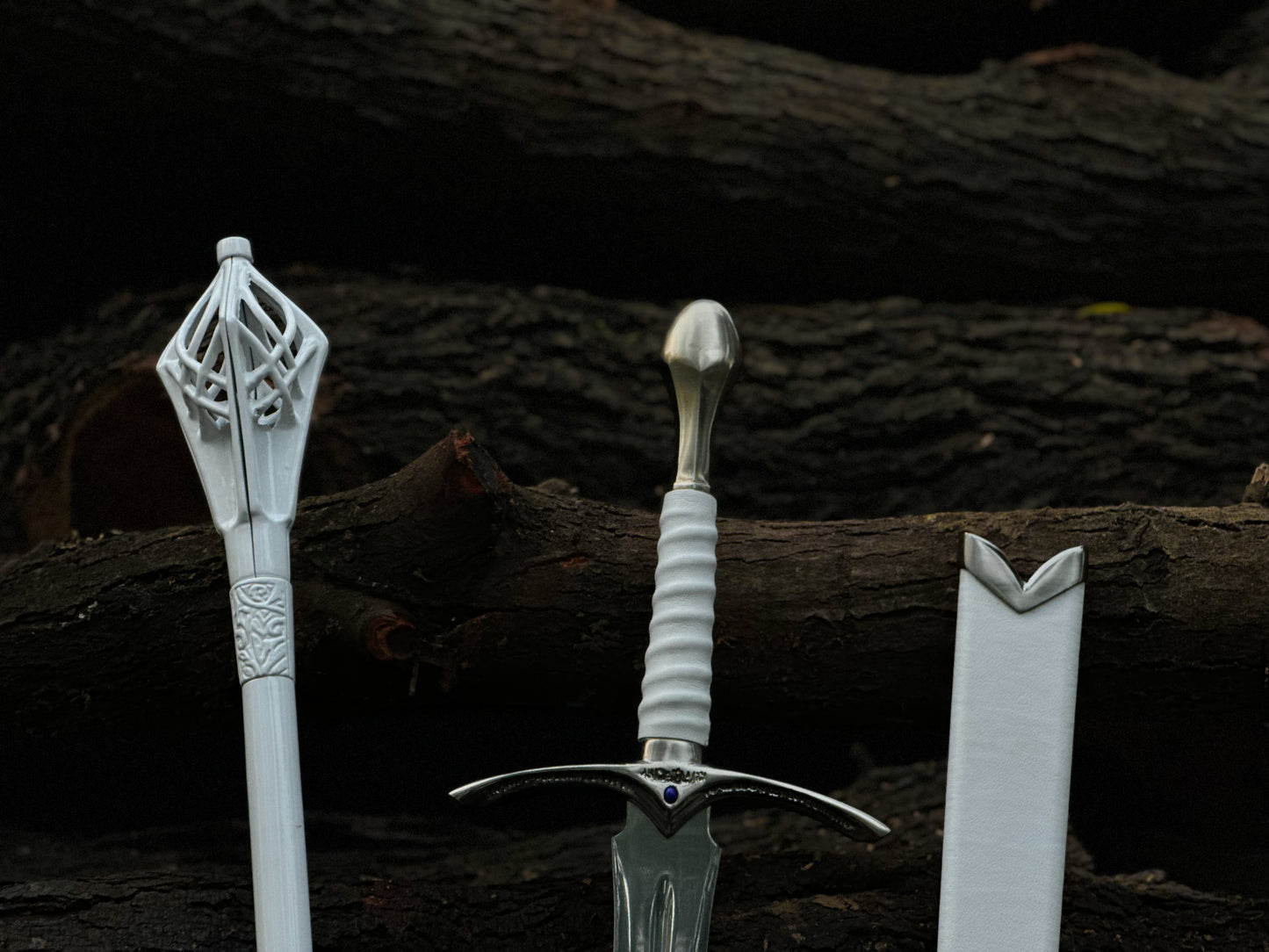 Gandalf Glamdring Sword & Staff Set – Handmade LOTR Wizard Collection