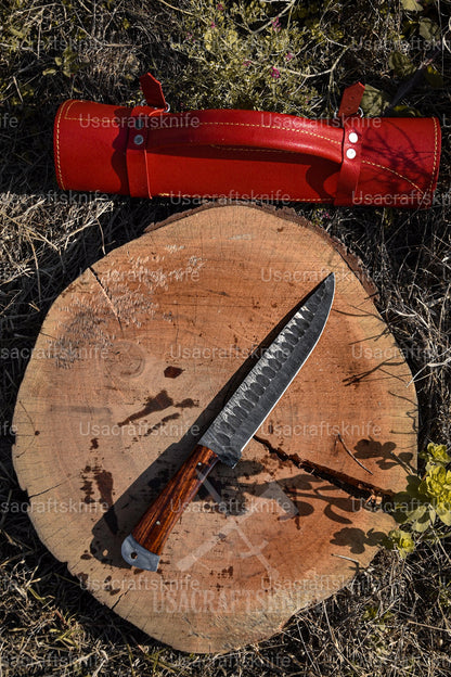 handmade damascus chef set