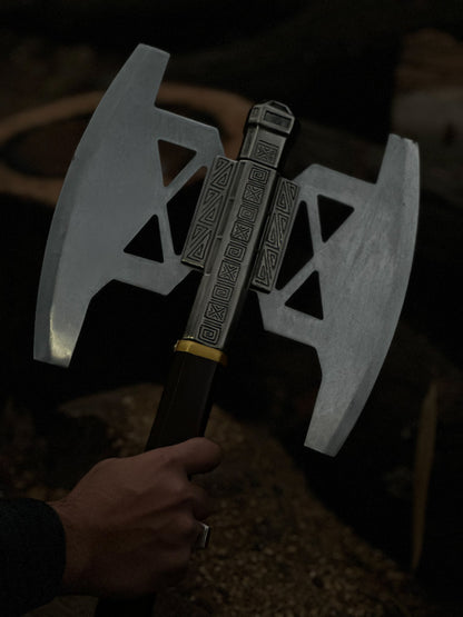 Gimli Battle Axe Replica – Handmade LOTR Dwarven Double-Headed Axe