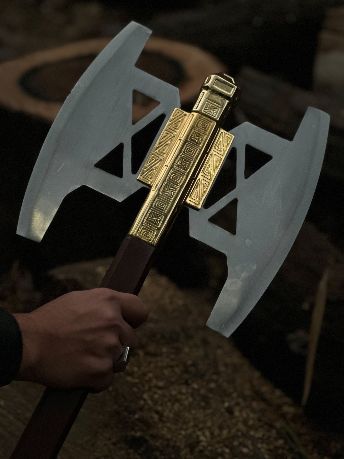 Gimli Battle Axe Replica – Handmade LOTR Dwarven Double-Headed Axe