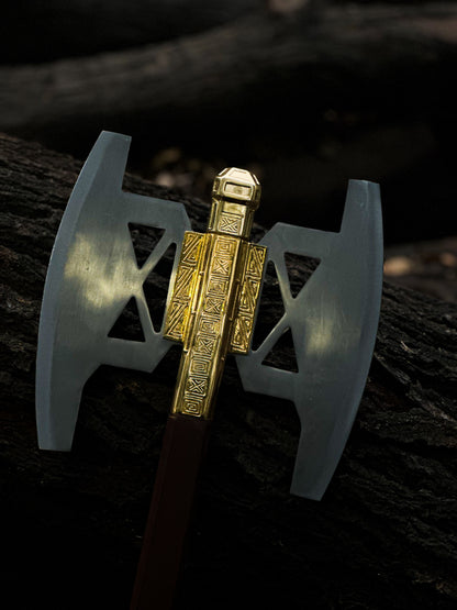 Gimli Battle Axe Replica – Handmade LOTR Dwarven Double-Headed Axe