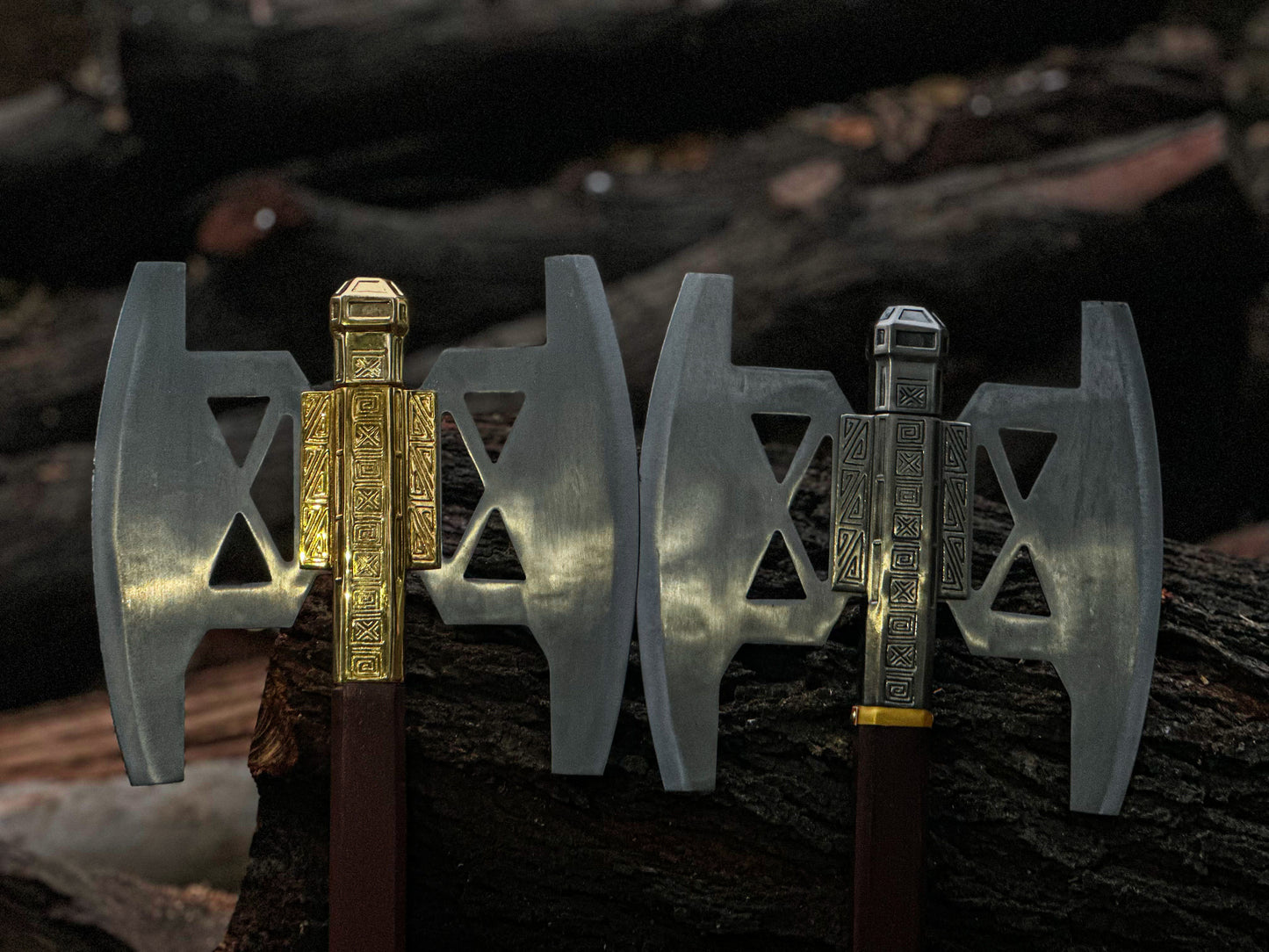 Gimli Battle Axe Replica – Handmade LOTR Dwarven Double-Headed Axe