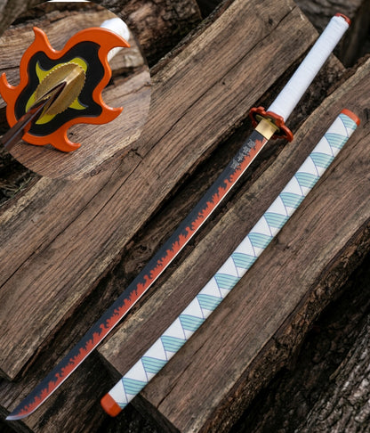 Kyojuro Rengoku Sword – Demon Slayer Nichirin Katana Replica | Kimetsu no Yaiba