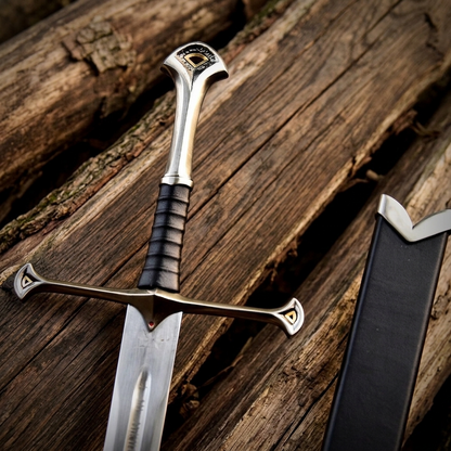 Aragorn's Sword – Anduril-Inspired King's Sword with Scabbard & Wall Mount | LOTR Fantasy Replica