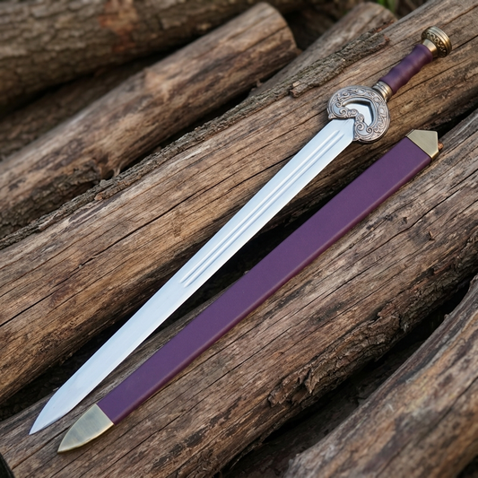 Theoden's Sword – Herugrim-Inspired King's Sword with Scabbard | LOTR Fantasy Replica