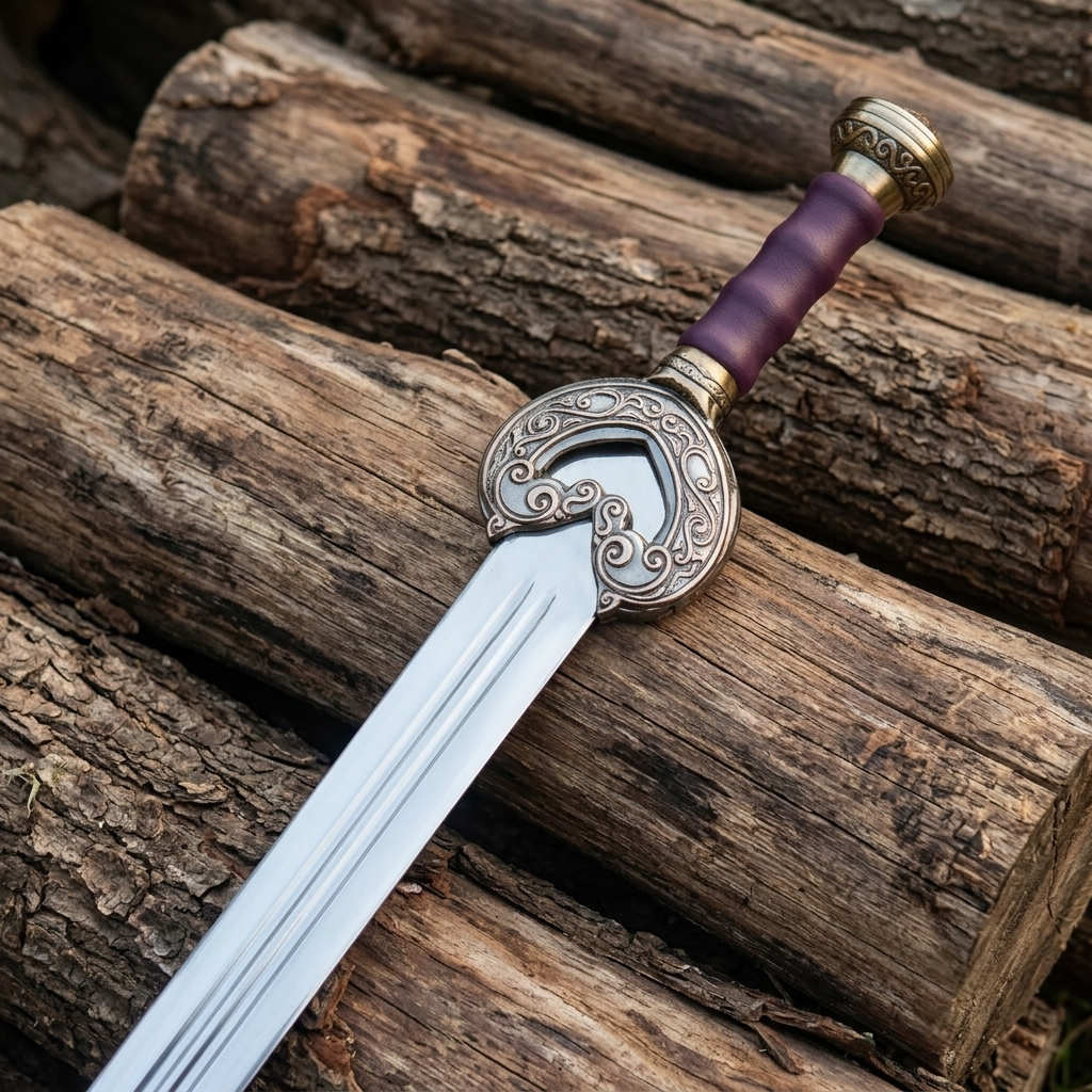 Theoden's Sword – Herugrim-Inspired King's Sword with Scabbard | LOTR Fantasy Replica