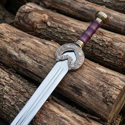 Theoden's Sword – Herugrim-Inspired King's Sword with Scabbard | LOTR Fantasy Replica