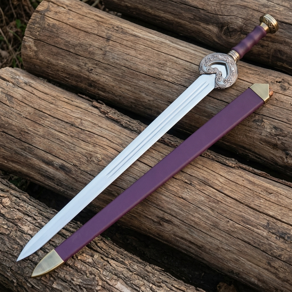 Theoden's Sword – Herugrim-Inspired King's Sword with Scabbard | LOTR Fantasy Replica