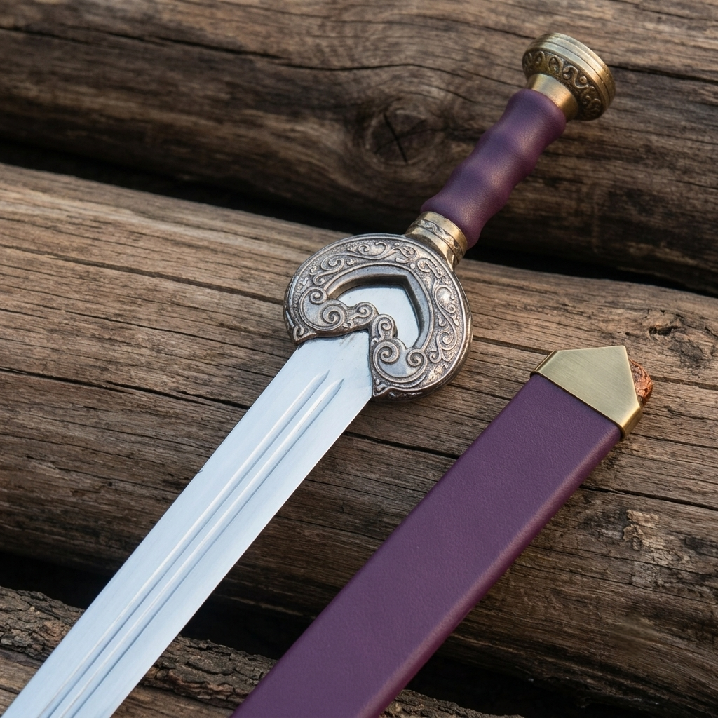 Theoden's Sword – Herugrim-Inspired King's Sword with Scabbard | LOTR Fantasy Replica